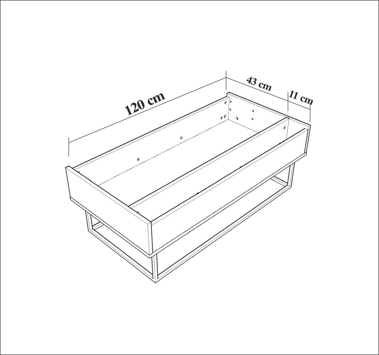 Τραπεζάκι Σαλονιού Καρυδί - Μαύρο 120 x 60 x 43 εκ GR863SPH2830