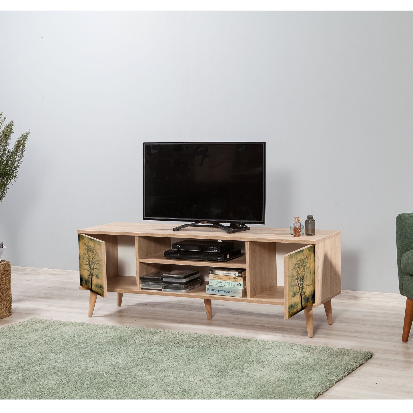 Έπιπλο Τηλεόρασης TV Βάση Σύνθεση Sonoma Δρυς | 863SPH3019