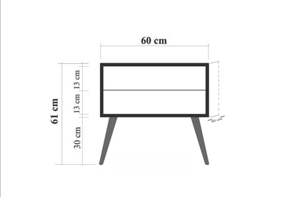 Κομοδίνο Βοηθητικό Τραπεζάκι 42x62x12 εκ. Ξύλο | 863SPH3532