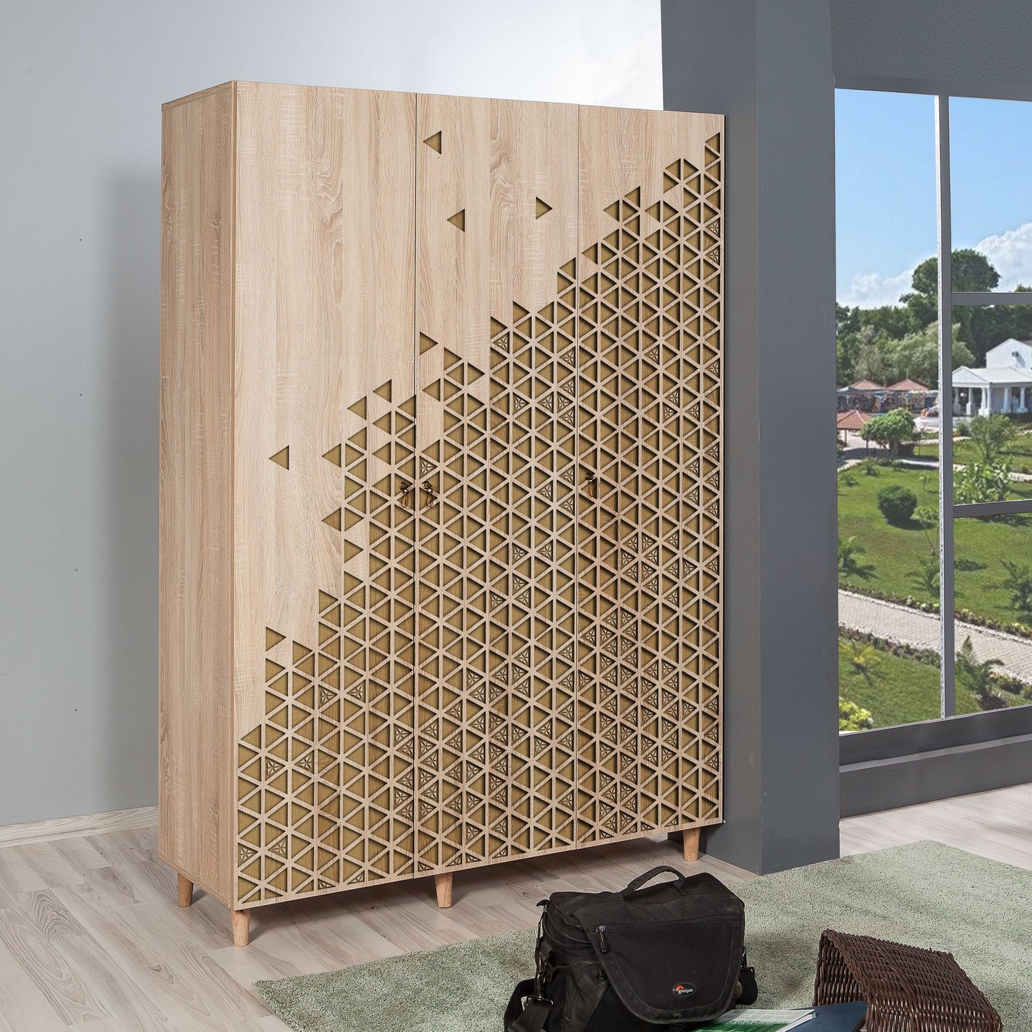 Ντουλάπα 135x192x52 εκ Sonoma Oak 863SPH4208