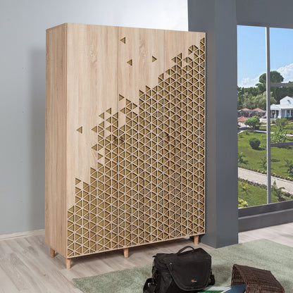 Ντουλάπα 135x192x52 εκ Sonoma Oak 863SPH4208