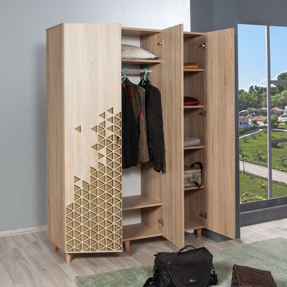 Ντουλάπα 135x192x52 εκ Sonoma Oak 863SPH4208