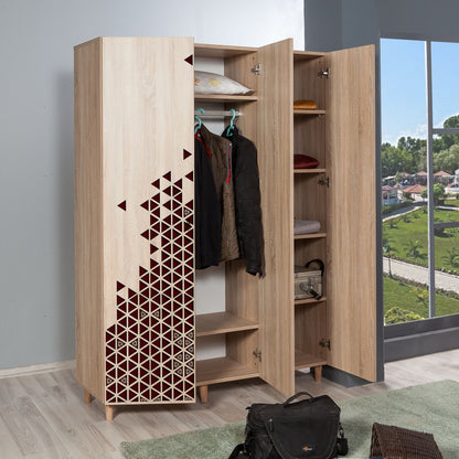 Ντουλάπα 135x192x52 εκ Sonoma Oak 863SPH4210