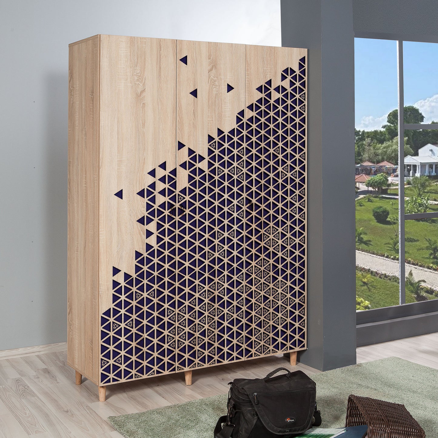 Ντουλάπα 135x192x52 εκ Sonoma Oak 863SPH4211