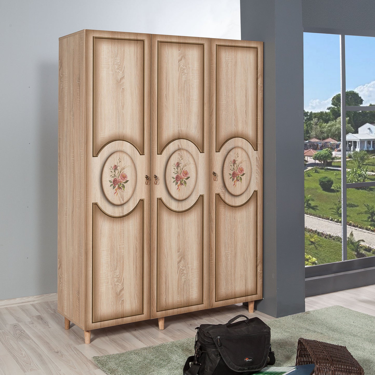 Ντουλάπα 135x192x52 εκ Sonoma Oak 863SPH4214