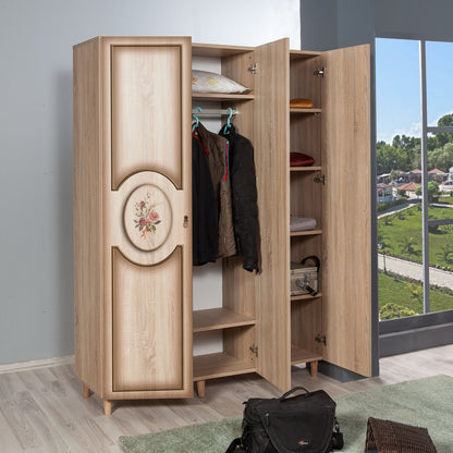 Ντουλάπα 135x192x52 εκ Sonoma Oak 863SPH4214