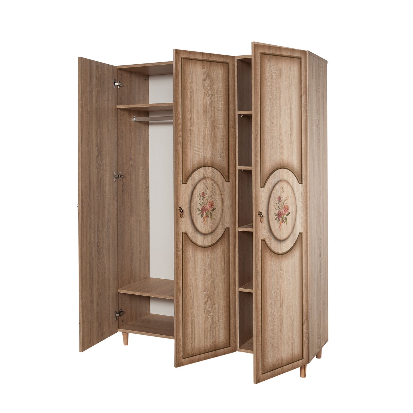 Ντουλάπα 135x192x52 εκ Sonoma Oak 863SPH4214