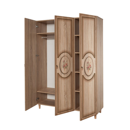 Ντουλάπα 135x192x52 εκ Sonoma Oak 863SPH4214