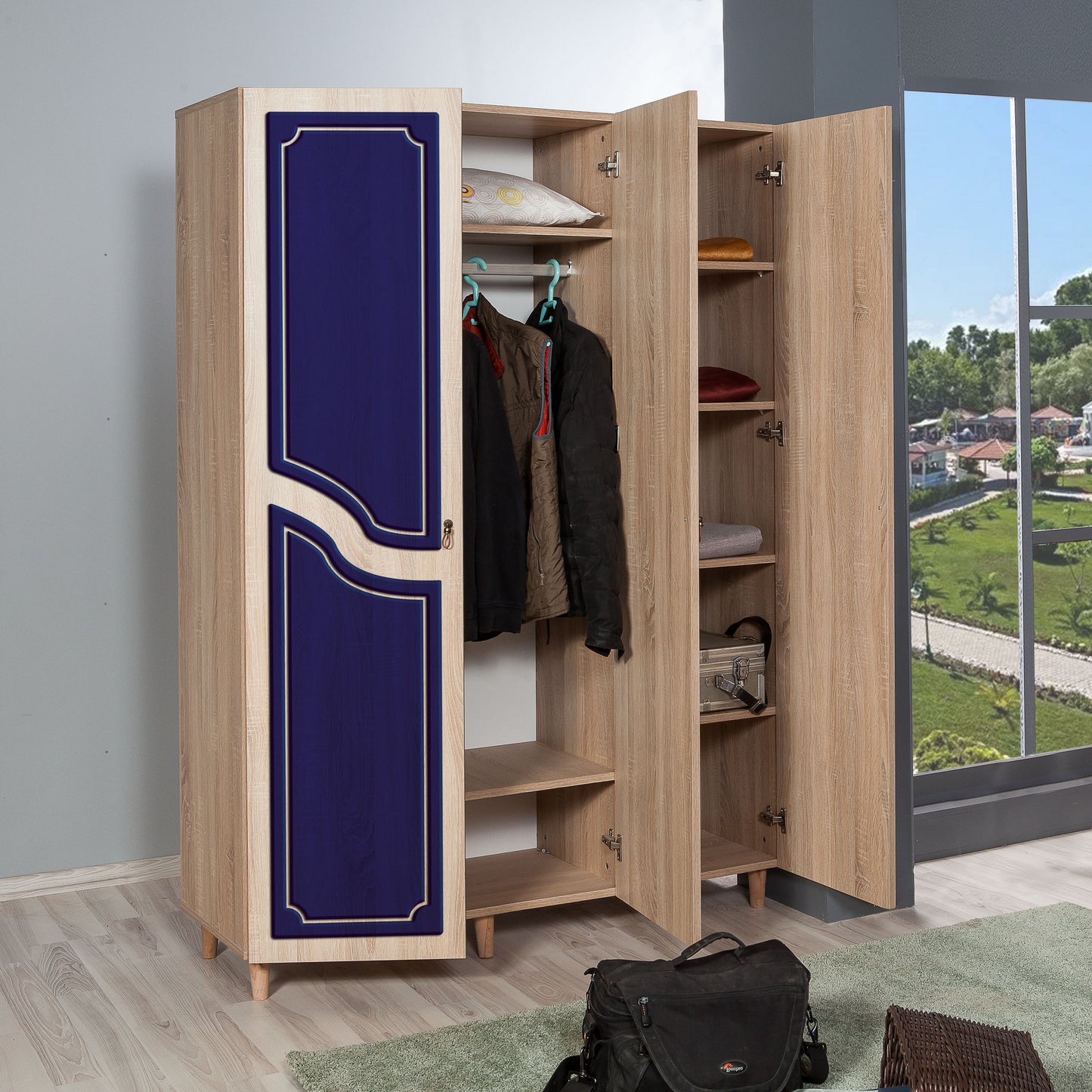 Ντουλάπα 135x192x52 εκ Sonoma Oak 863SPH4216