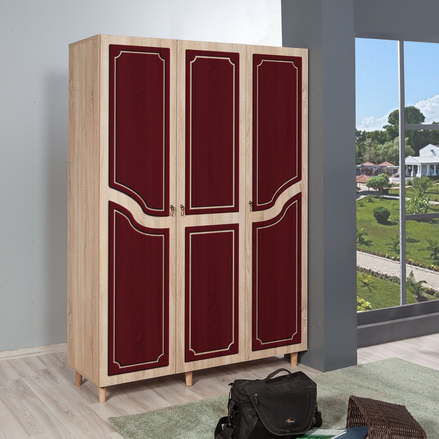Ντουλάπα 135x192x52 εκ Sonoma Oak 863SPH4217