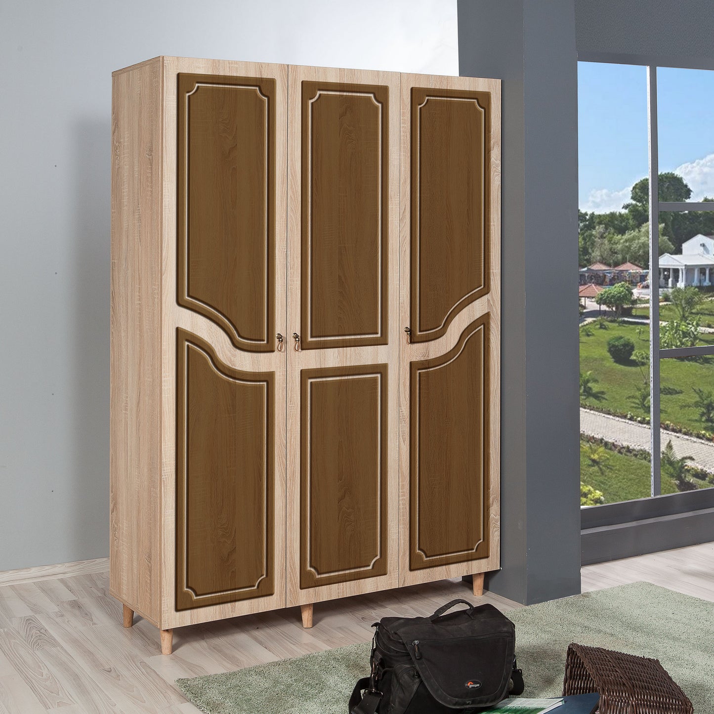 Ντουλάπα 135x192x52 εκ Sonoma Oak 863SPH4218