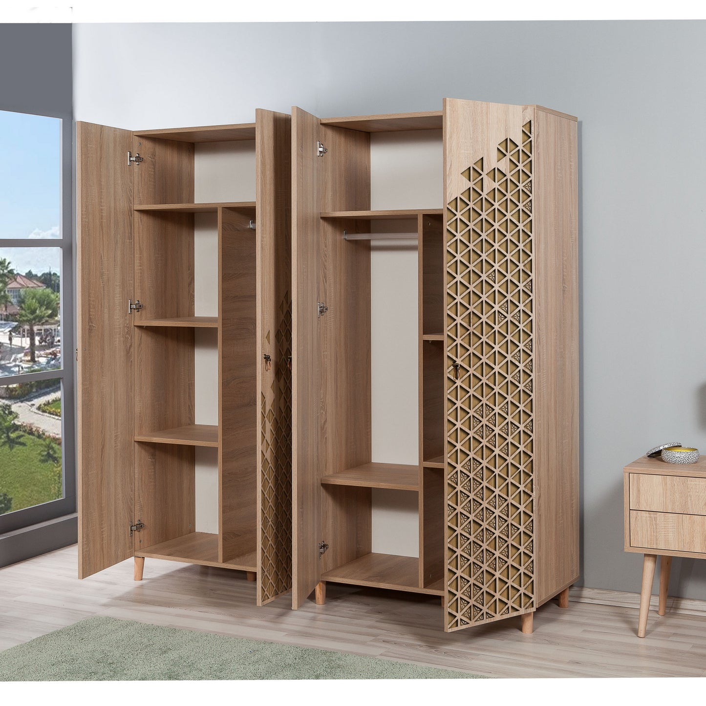 Ντουλάπα 180x192x52 εκ Sonoma Oak 863SPH4220