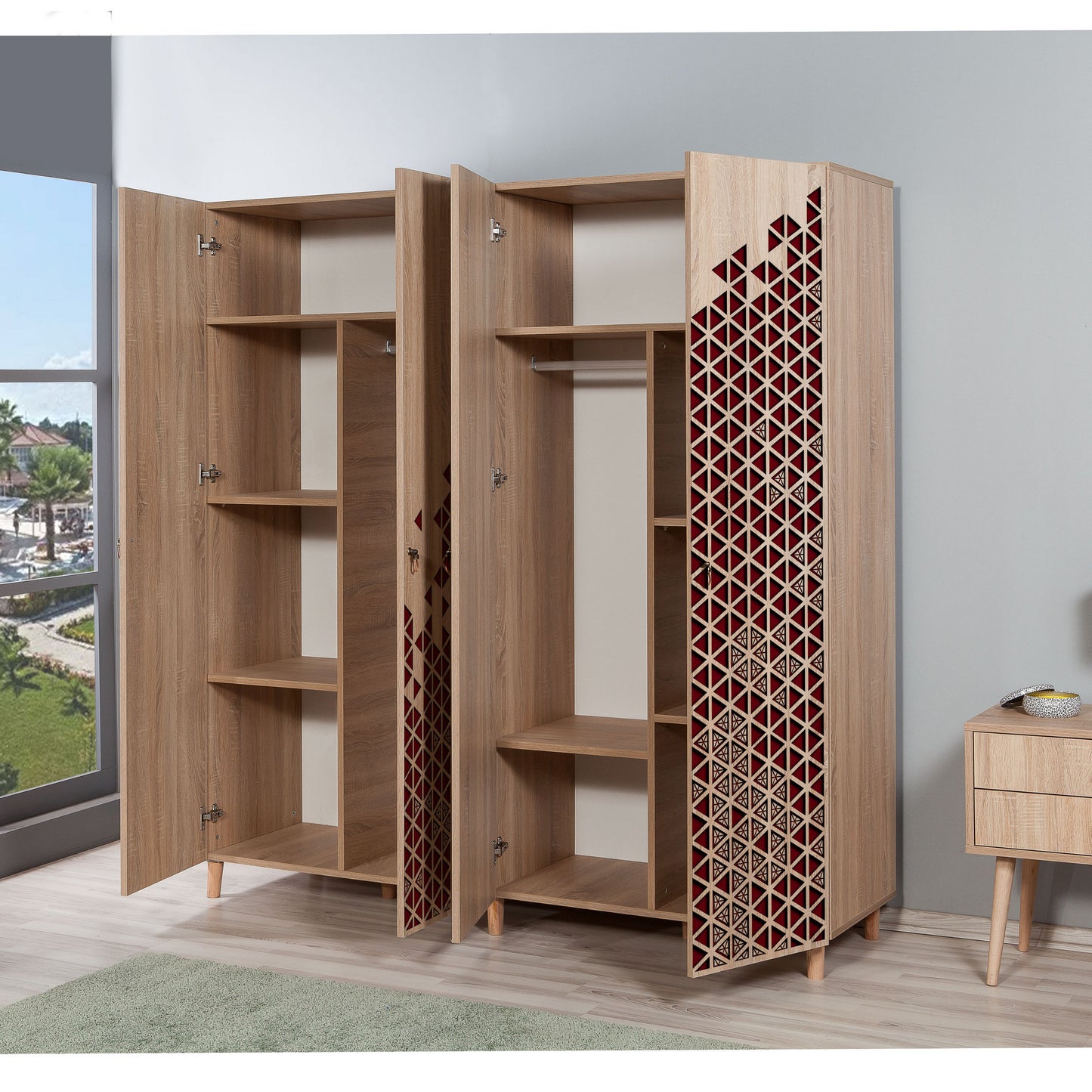 Ντουλάπα 180x192x52 εκ Sonoma Oak 863SPH4222