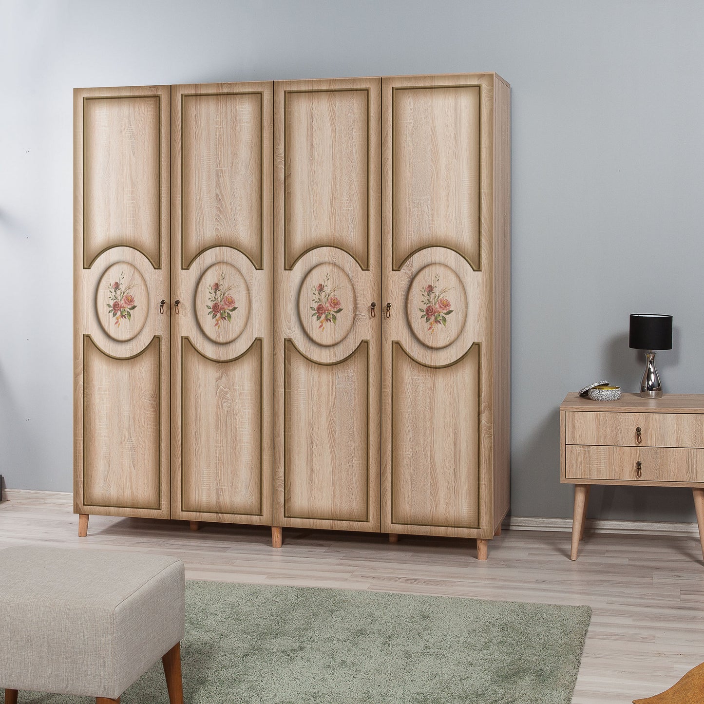 Ντουλάπα 180x192x52 εκ Sonoma Oak 863SPH4224