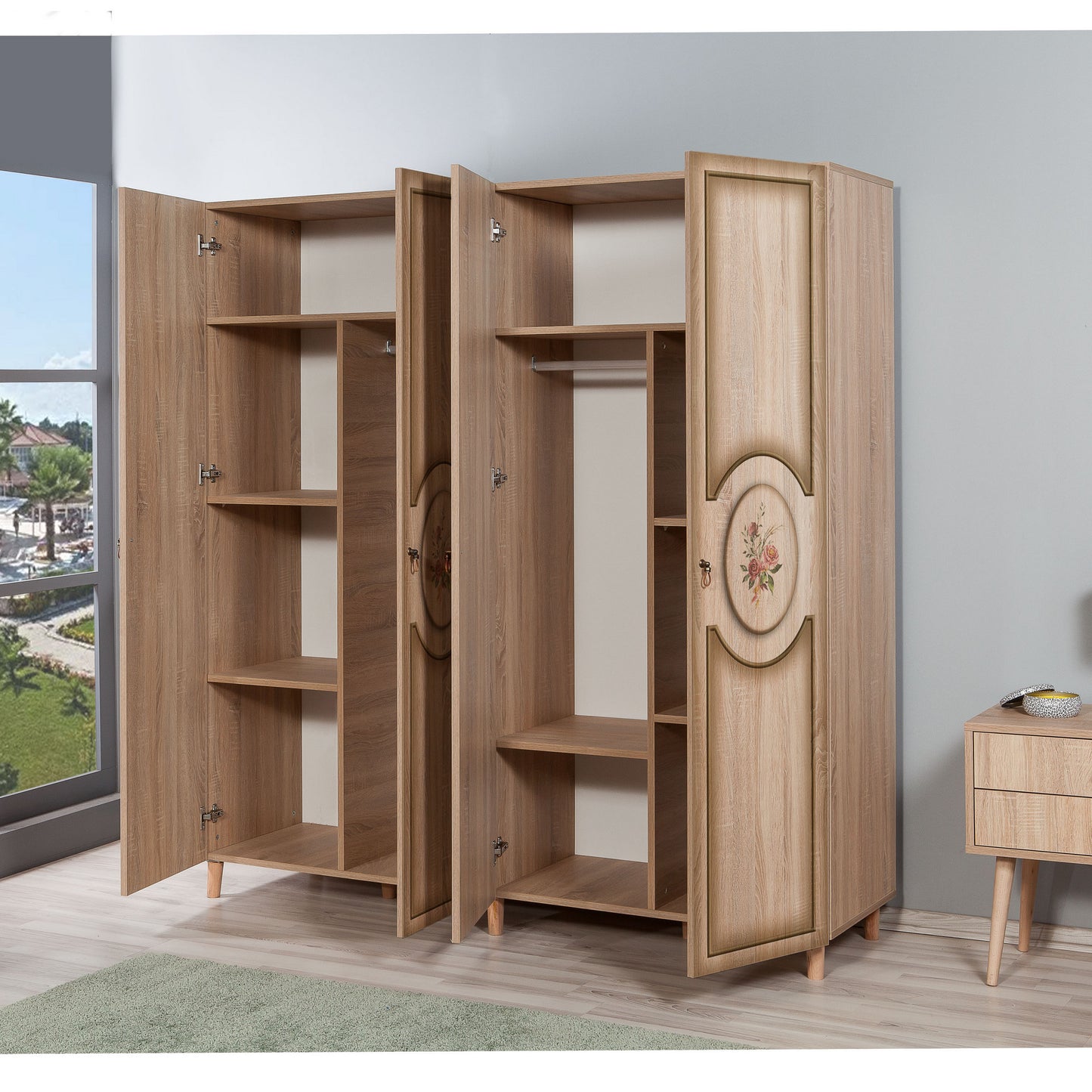 Ντουλάπα 180x192x52 εκ Sonoma Oak 863SPH4224