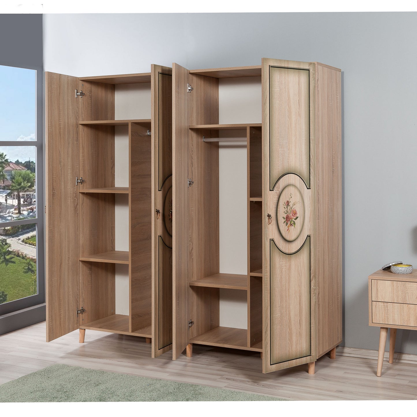 Ντουλάπα 180x192x52 εκ Sonoma Oak 863SPH4225