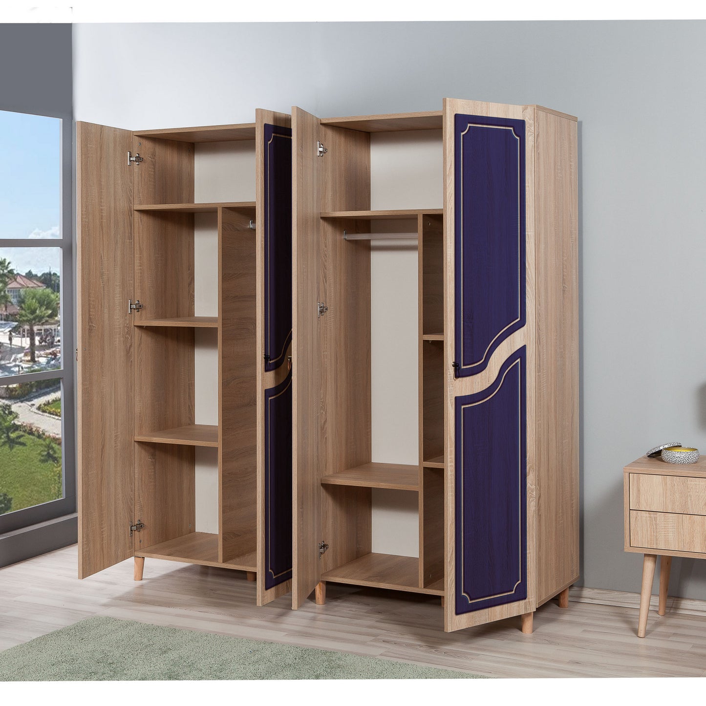 Ντουλάπα 180x192x52 εκ Sonoma Oak 863SPH4226