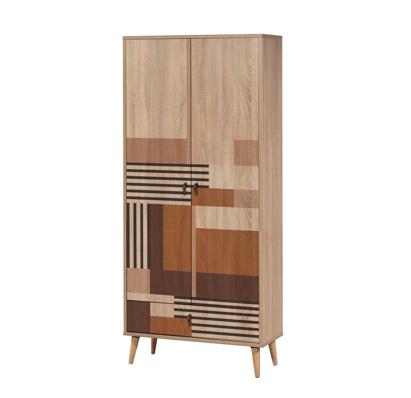 Ντουλάπα 80x190x45 εκ Multicolor 863SPH4249