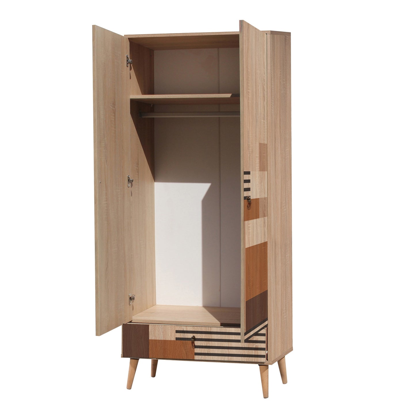 Ντουλάπα 80x190x45 εκ Multicolor 863SPH4249
