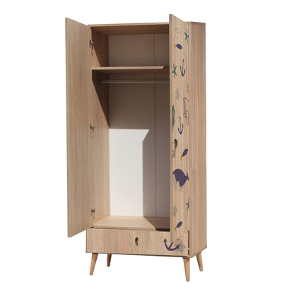 Ντουλάπα 80x190x45 εκ Multicolor 863SPH4254
