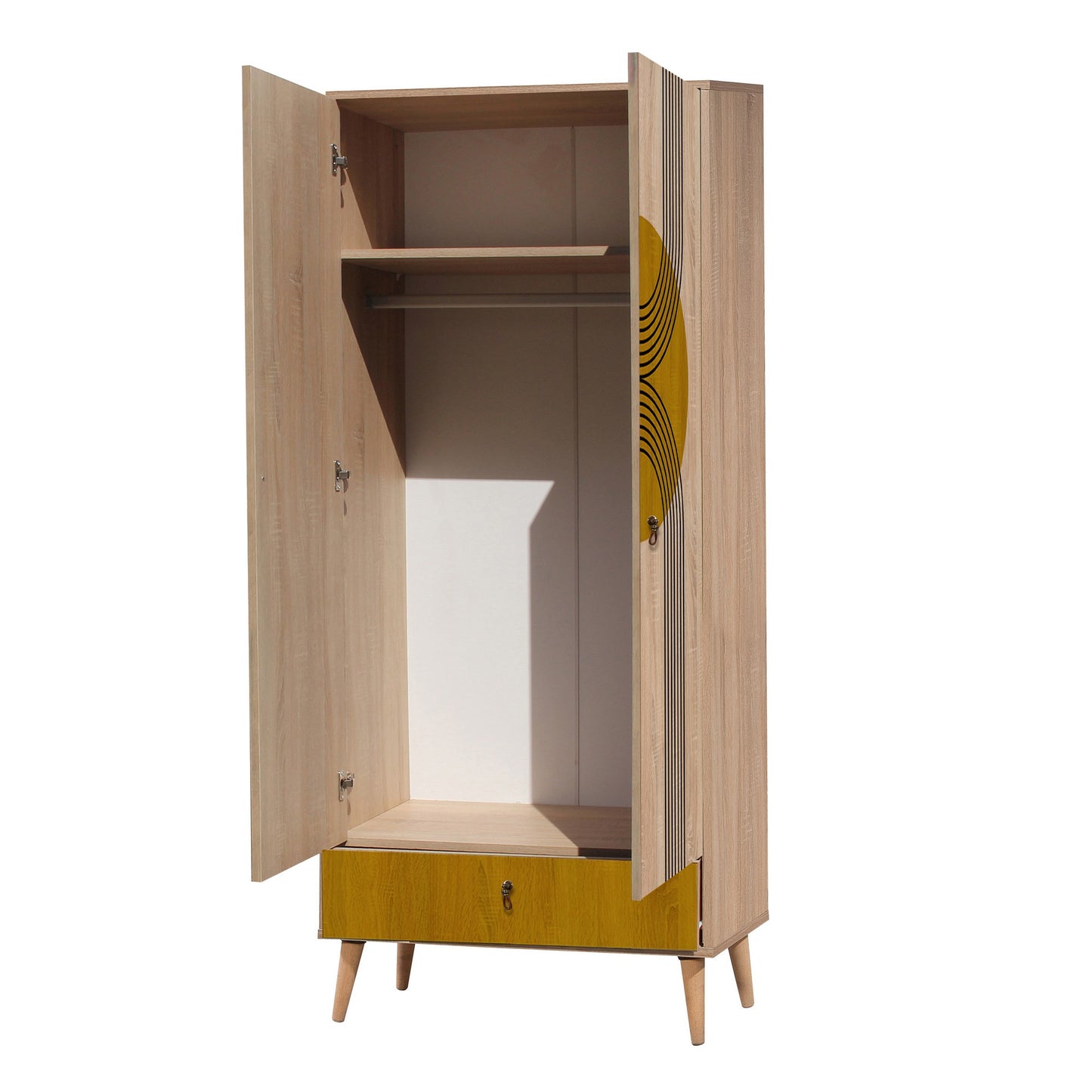 Ντουλάπα 80x190x45 εκ Multicolor 863SPH4257