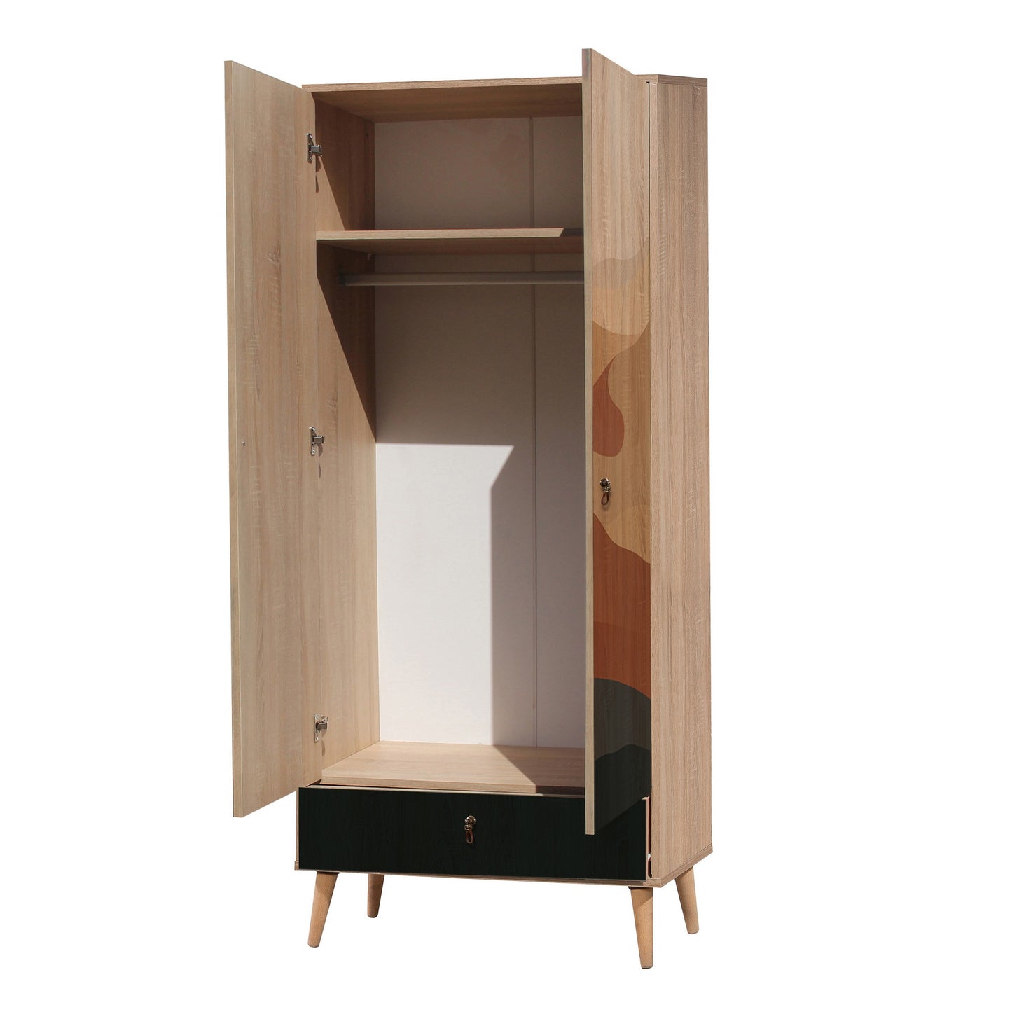 Ντουλάπα 80x190x45 εκ Multicolor 863SPH4259