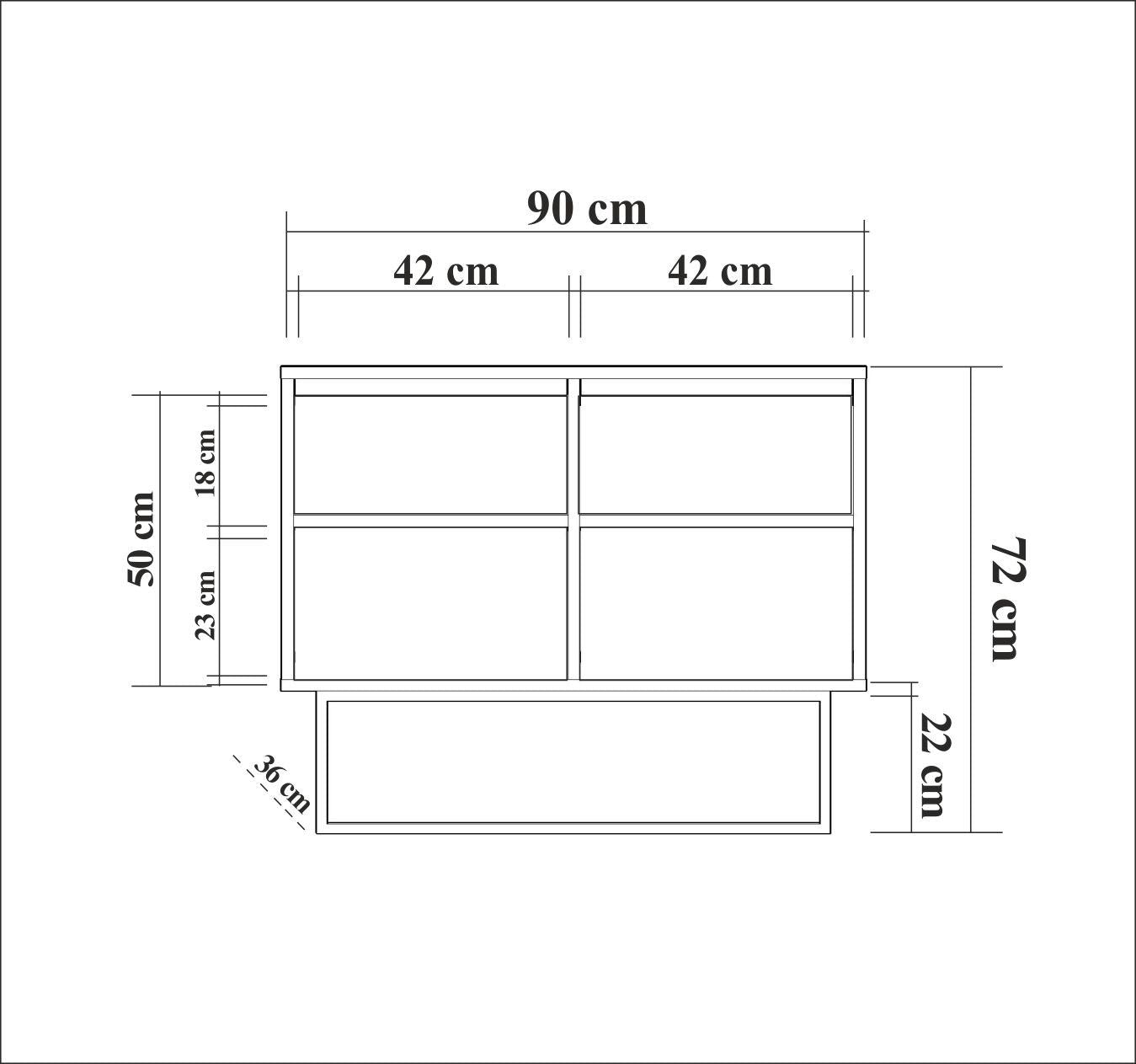 Μπουφές Καρυδί
Μαύρο 90x36x72cm | 863SPH5116
