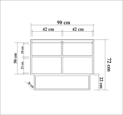 Μπουφές Καρυδί
Μαύρο 90x36x72cm | 863SPH5116