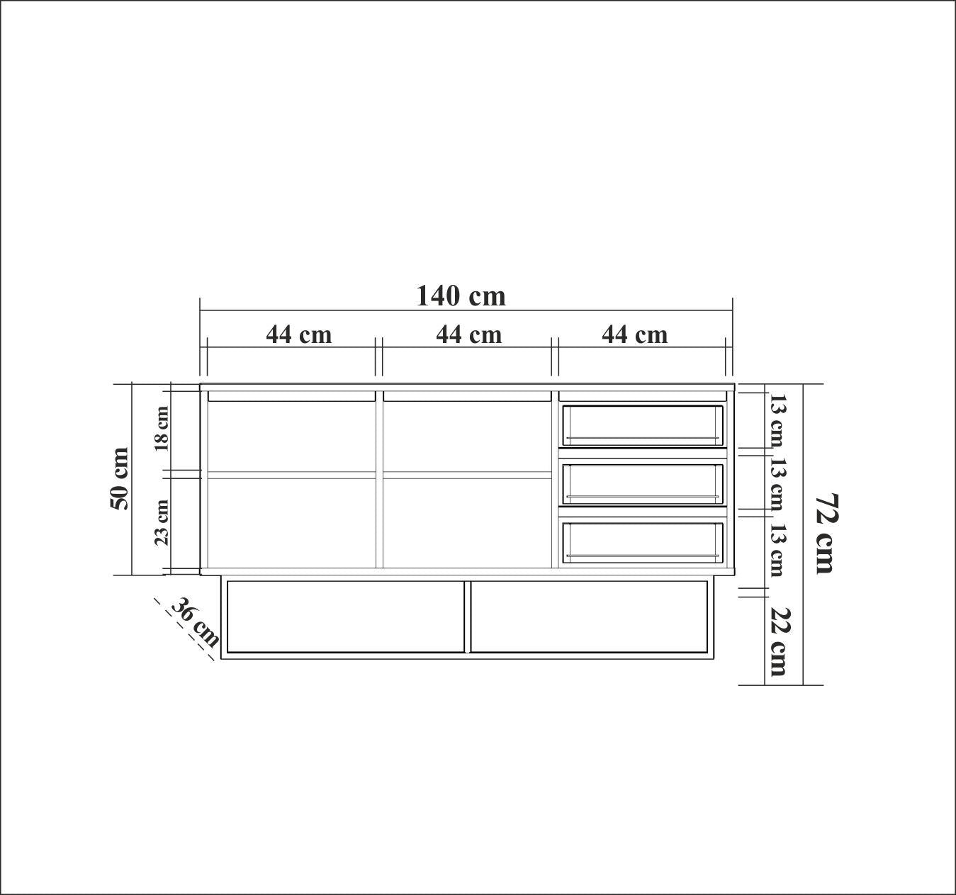 Μπουφές Καρυδί
Μαύρο 140x36x72cm | 863SPH5117