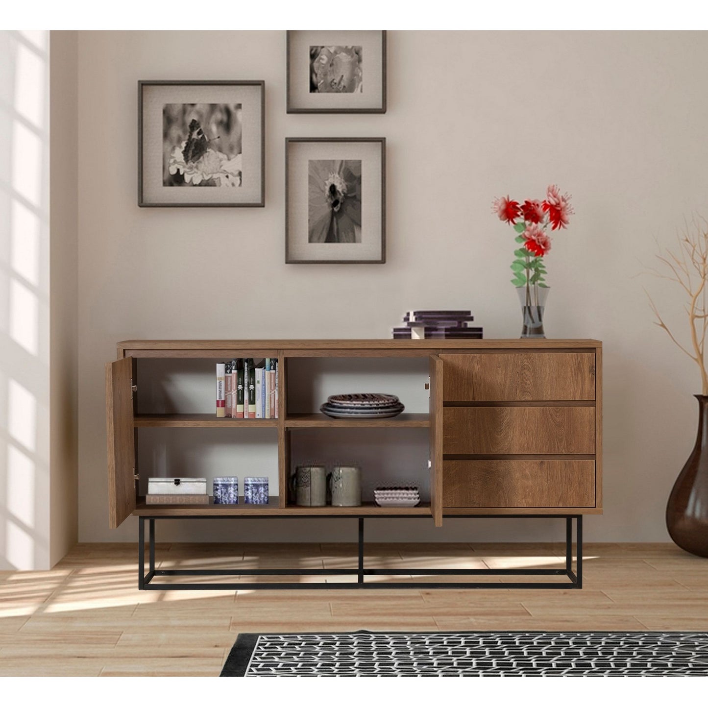 Μπουφές Καρυδί
Μαύρο 140x36x72cm | 863SPH5117