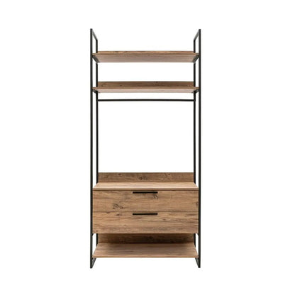 Ανοιχτή Ντουλάπα Γκαρνταρόμπα Κρεβατοκάμαρας Ράφι Κρεμάστρα Ρούχων Συρταριέρα 225x104 εκ 863SPH5414