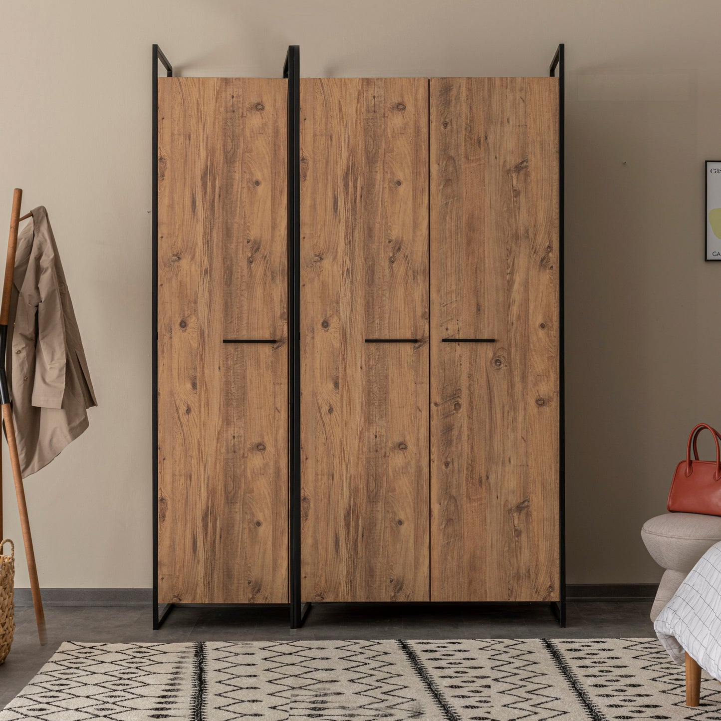 Ντουλάπα 104x225x52 εκ Πεύκο Atlantic 863SPH5448