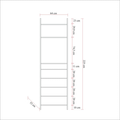 Ντουλάπα 64x225x52 εκ Πεύκο Atlantic 863SPH5463