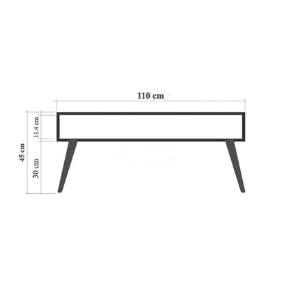 Τραπεζάκι Σαλονιού Πεύκο Atlantic 110 x 60 x 45 εκ GR869VEL2519