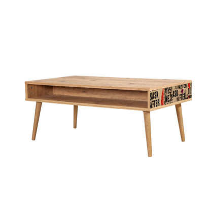 Τραπεζάκι Σαλονιού Πεύκο Atlantic - Μαύρο - Red 110 x 60 x 45 εκ GR869VEL2526