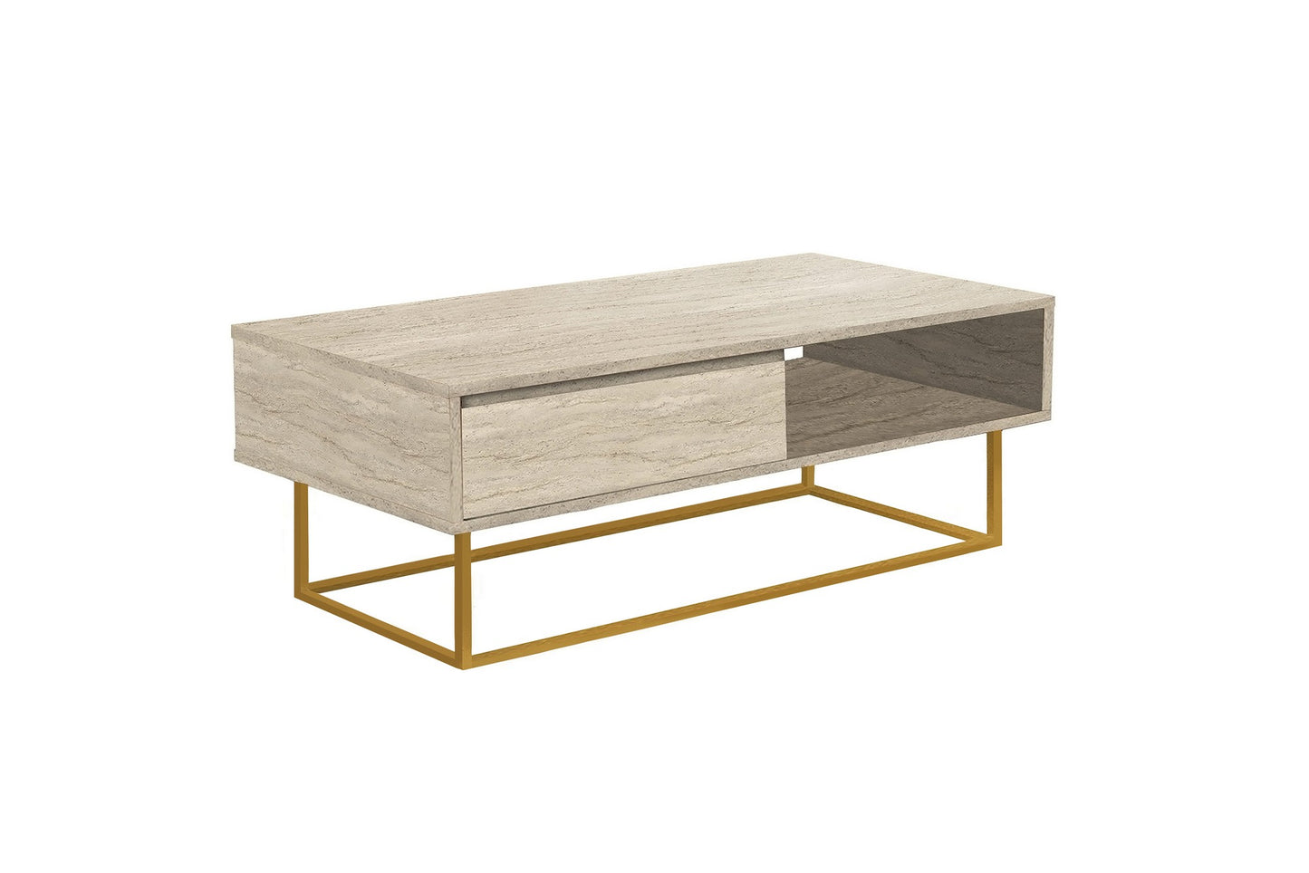 Τραπεζάκι Σαλονιού Travertine 120 x 60 x 43 εκ GR869VEL2528
