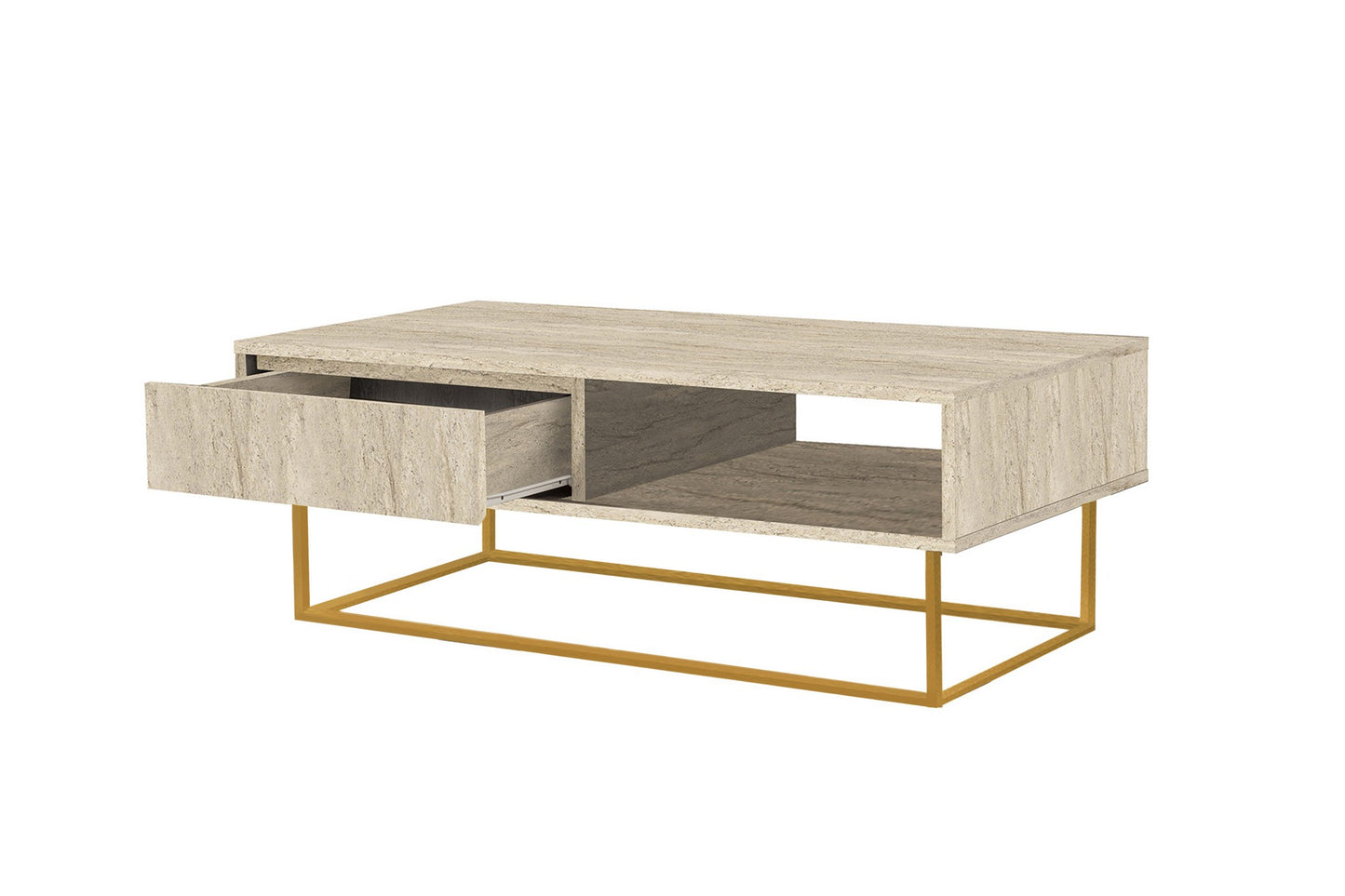 Τραπεζάκι Σαλονιού Travertine 120 x 60 x 43 εκ GR869VEL2528
