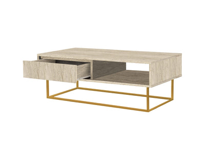 Τραπεζάκι Σαλονιού Travertine 120 x 60 x 43 εκ GR869VEL2528