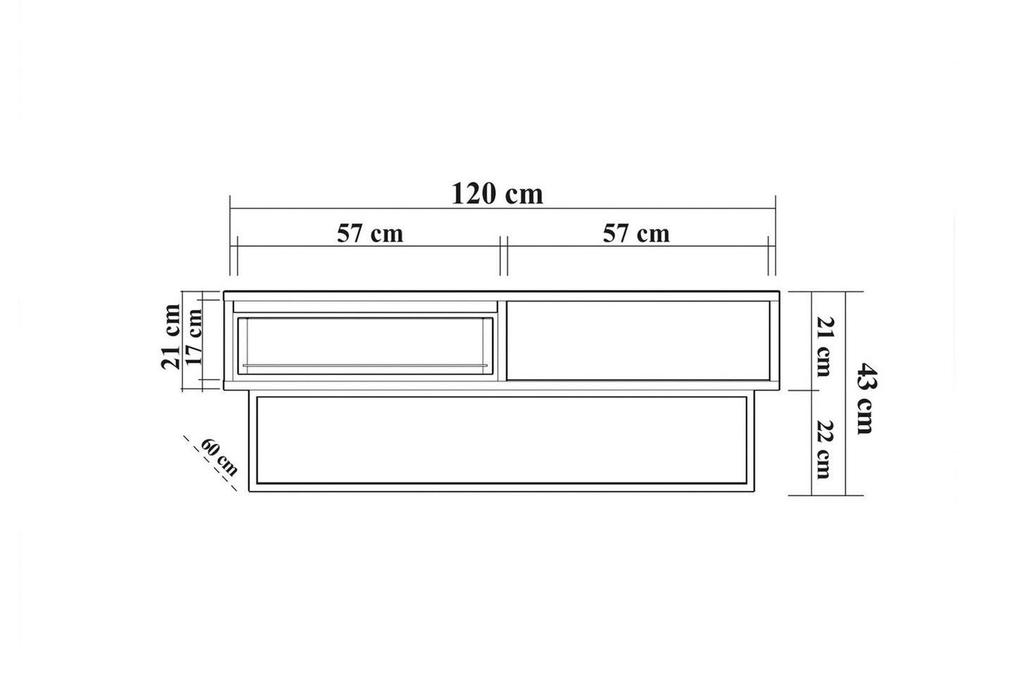 Τραπεζάκι Σαλονιού Travertine 120 x 60 x 43 εκ GR869VEL2528