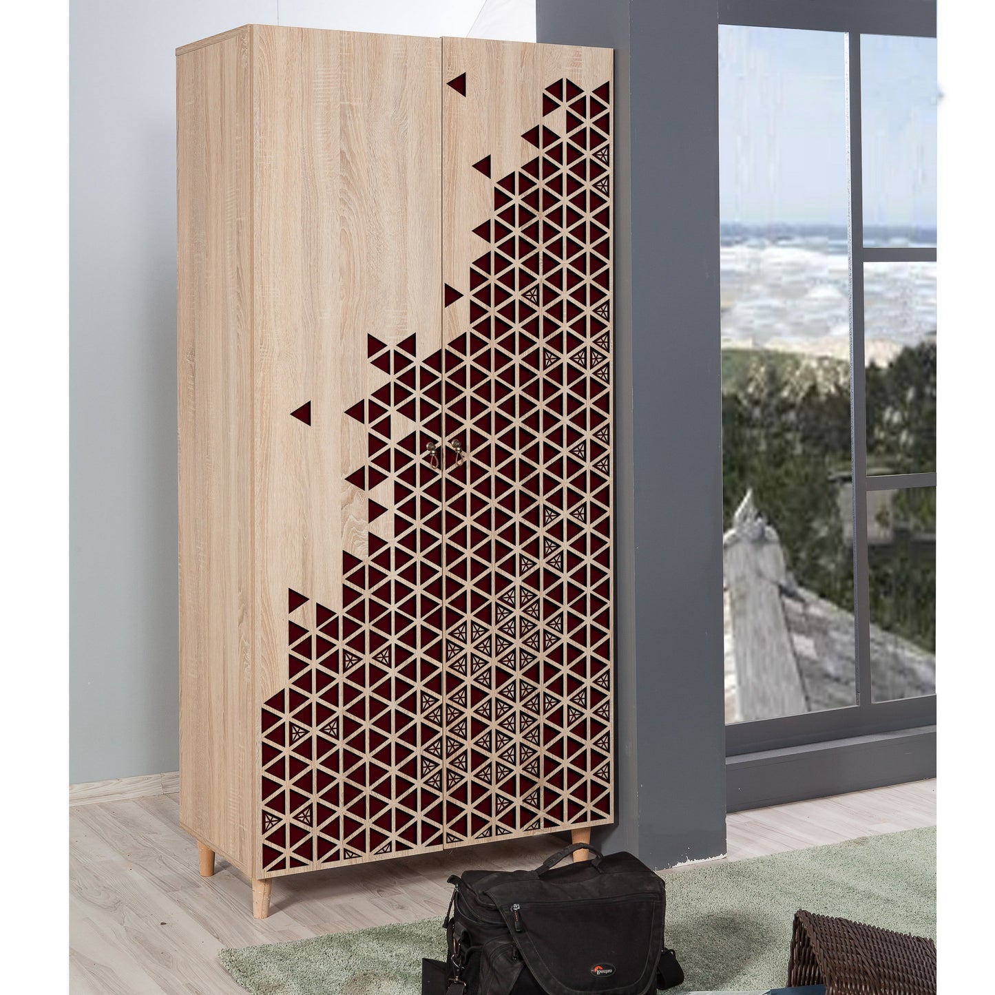 Ντουλάπα 90x192x52 εκ Sonoma Oak 869VEL4231