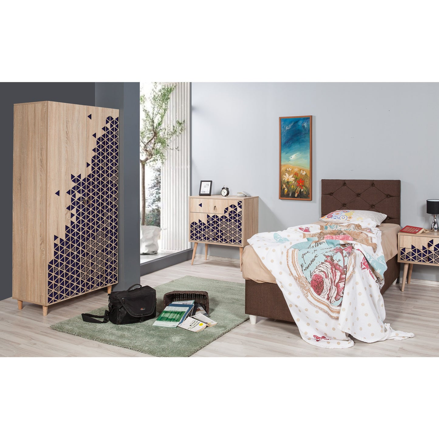 Ντουλάπα 90x192x52 εκ Sonoma Oak 869VEL4232