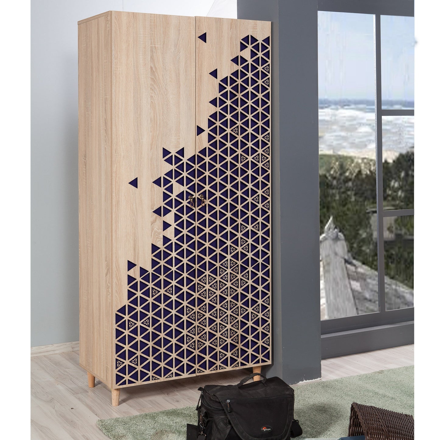 Ντουλάπα 90x192x52 εκ Sonoma Oak 869VEL4232