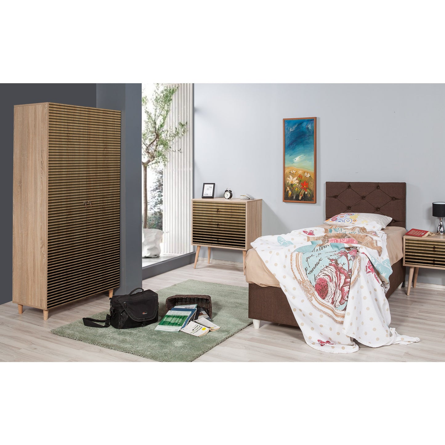 Ντουλάπα 90x192x52 εκ Sonoma Oak 869VEL4233