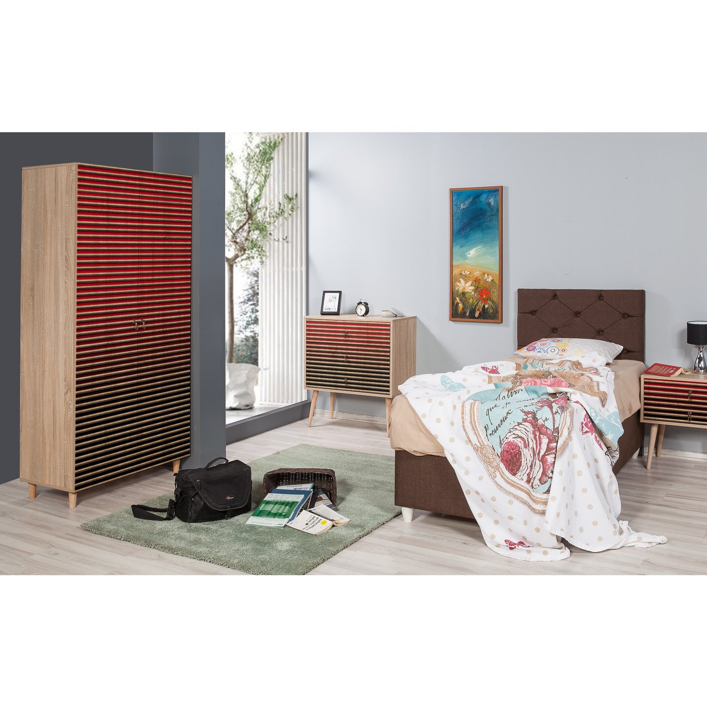 Ντουλάπα 90x192x52 εκ Sonoma Oak 869VEL4234