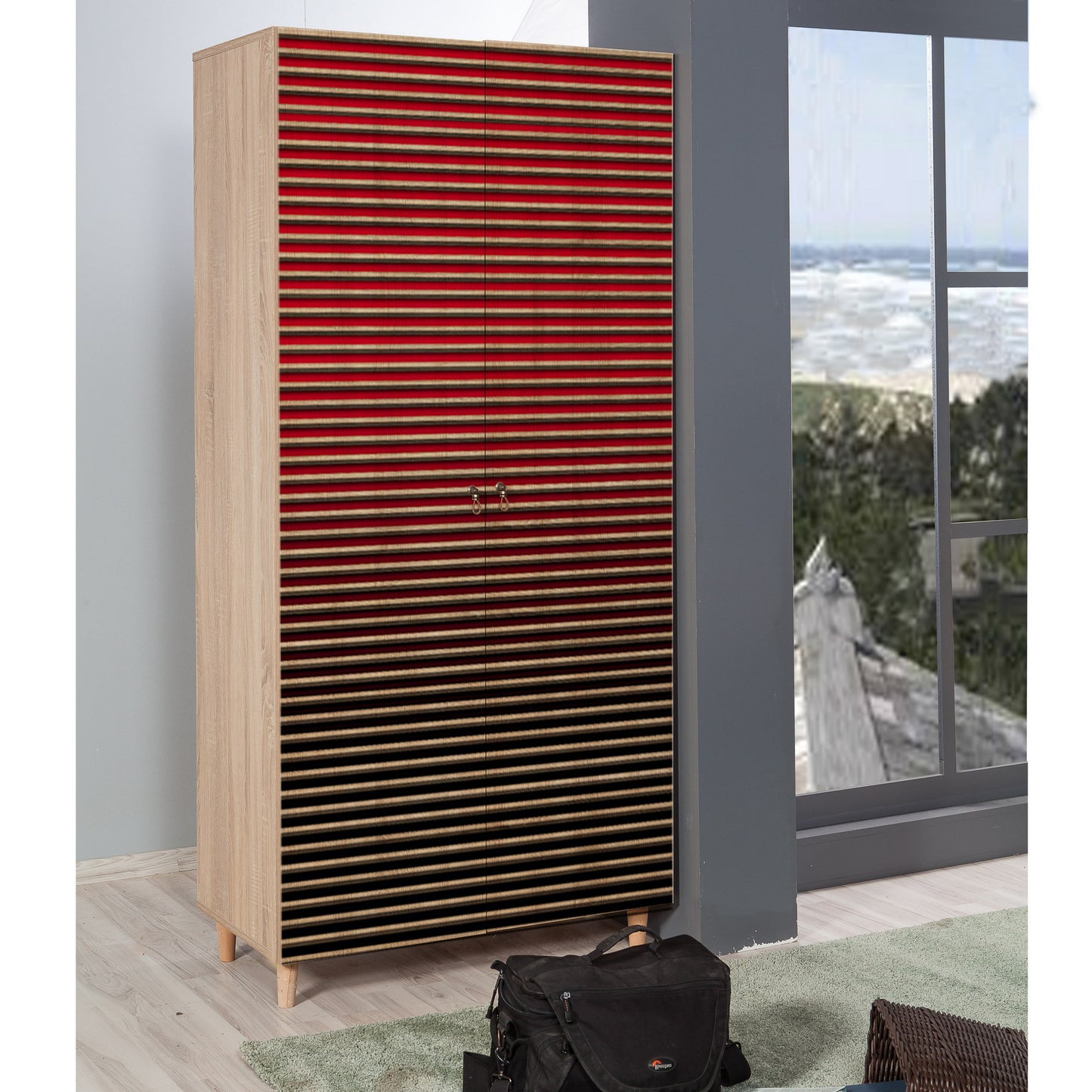 Ντουλάπα 90x192x52 εκ Sonoma Oak 869VEL4234