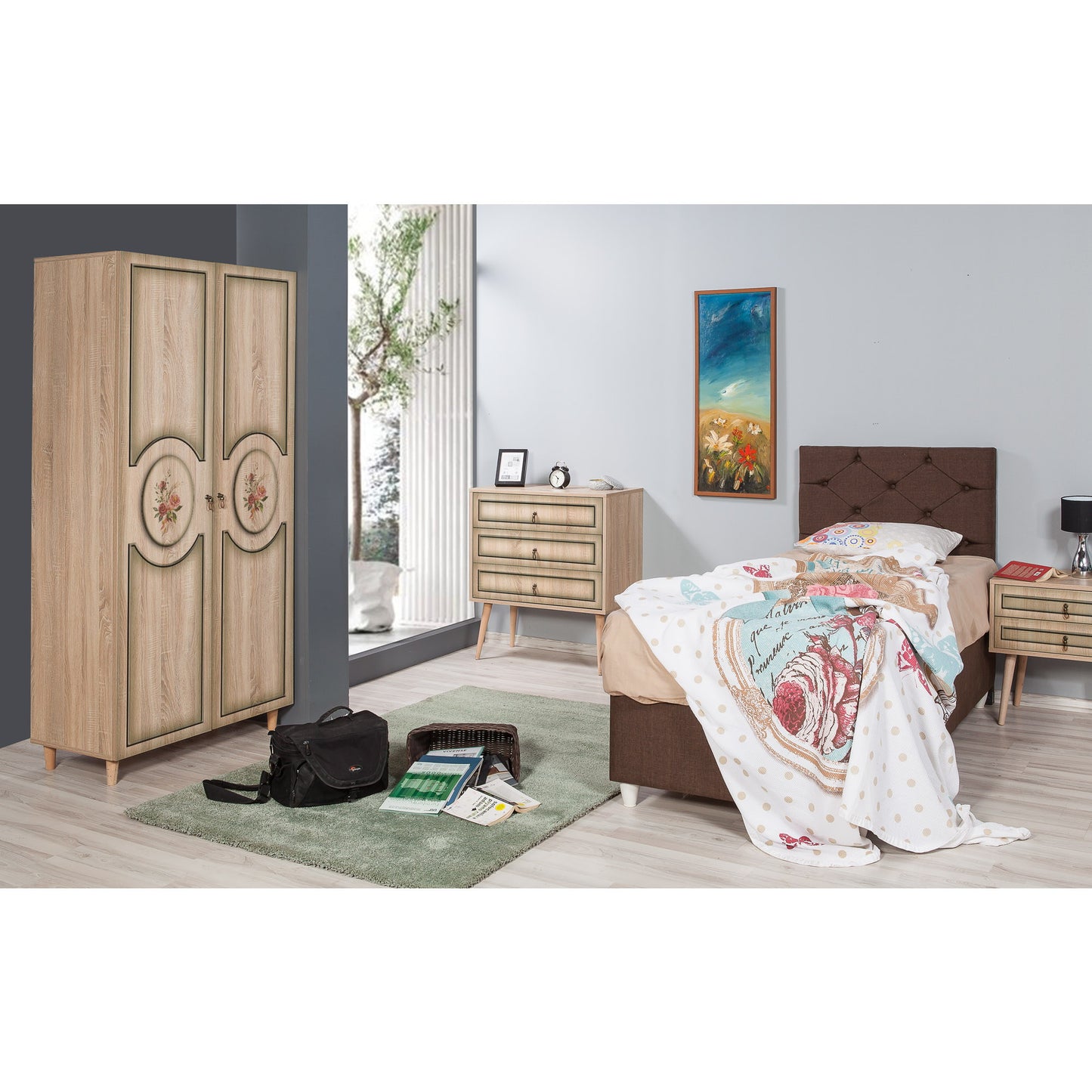 Ντουλάπα 90x192x52 εκ Sonoma Oak 869VEL4235