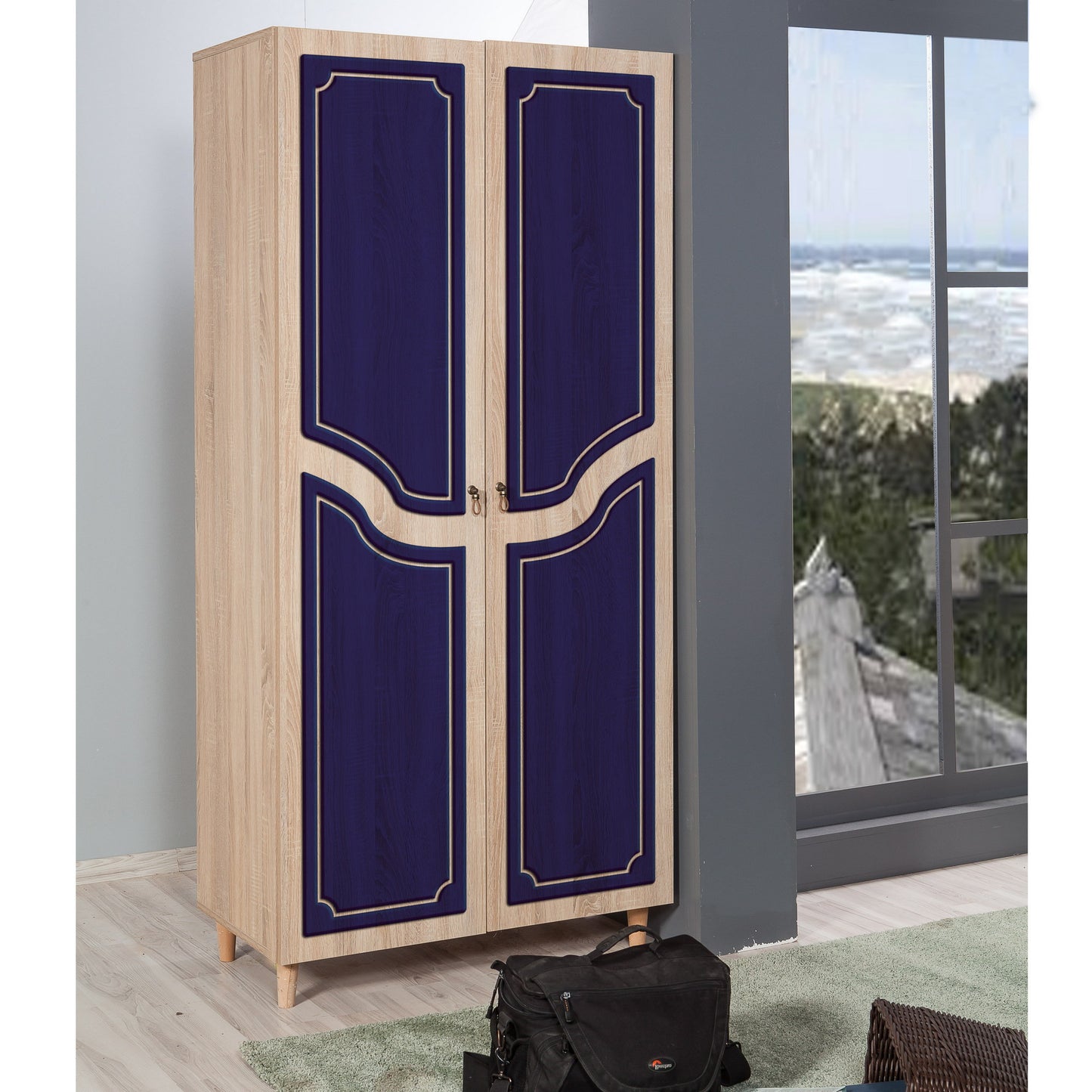 Ντουλάπα 90x192x52 εκ Sonoma Oak 869VEL4236