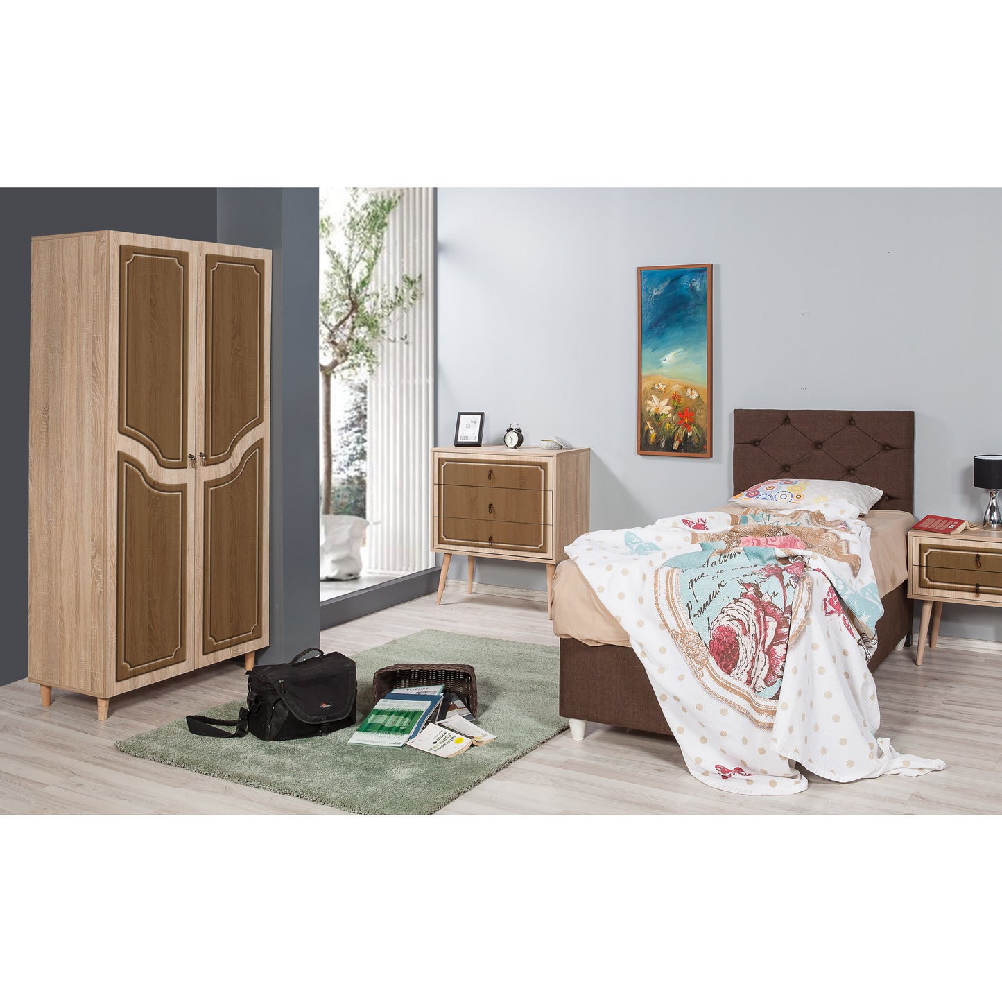 Ντουλάπα 90x192x52 εκ Sonoma Oak 869VEL4238