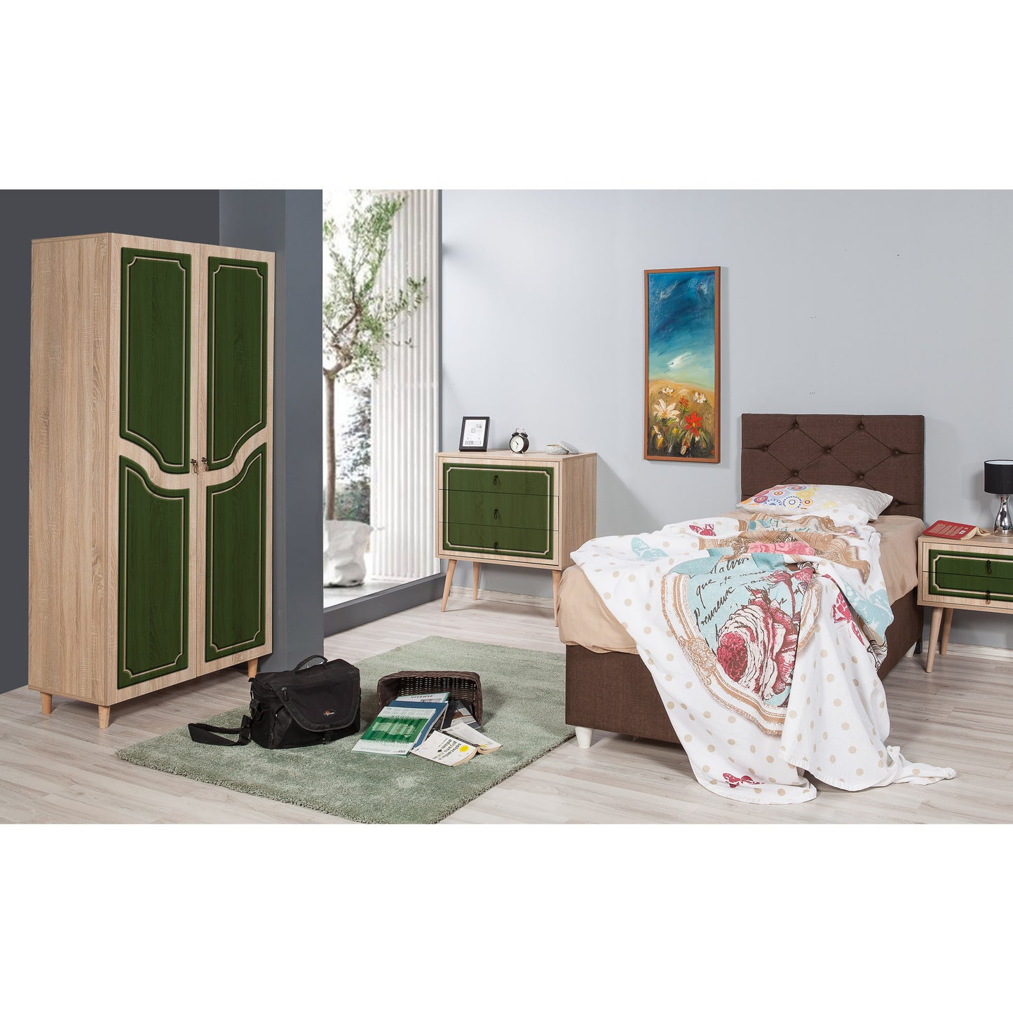 Ντουλάπα 90x192x52 εκ Sonoma Oak 869VEL4239