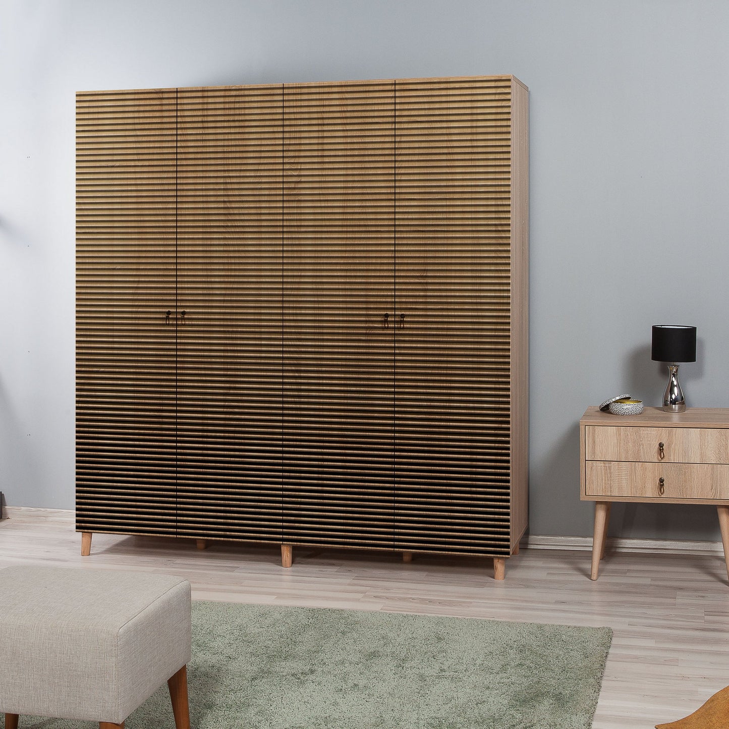 Ντουλάπα 180x192x52 εκ Sonoma Oak 869VEL4240